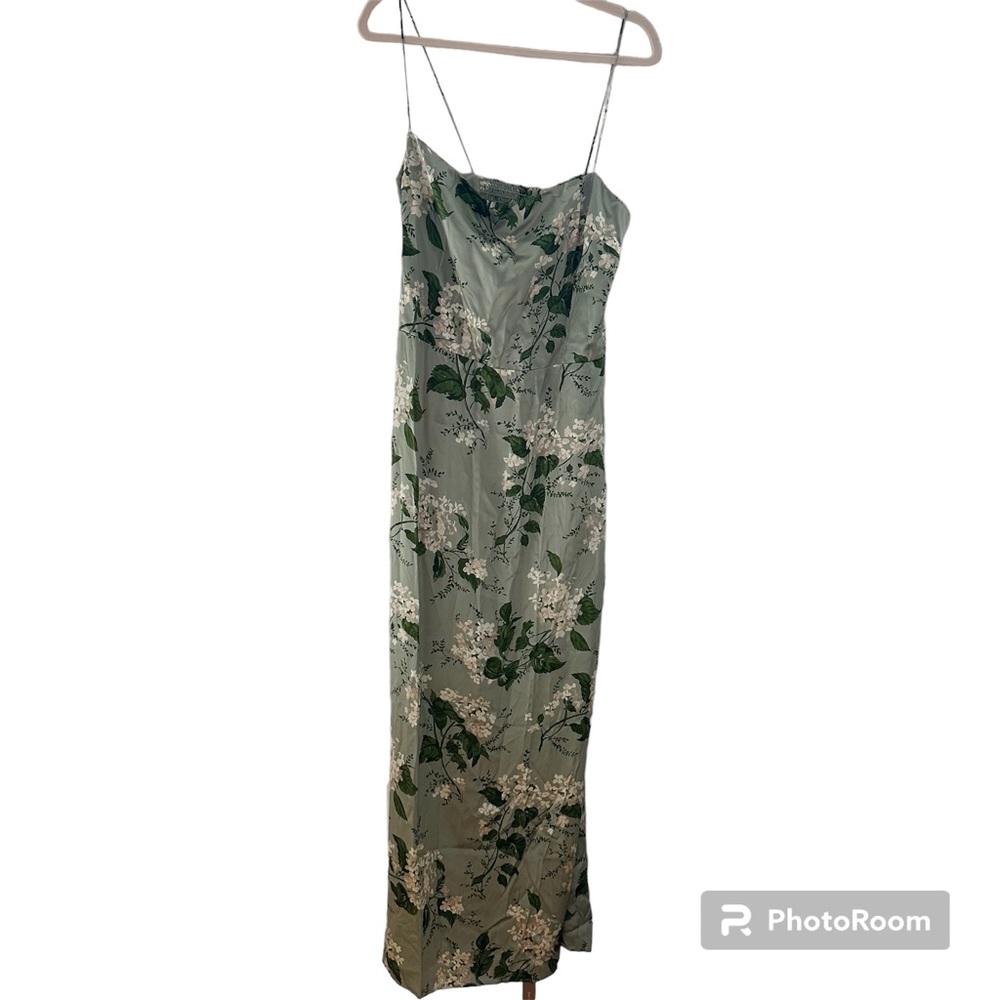 Reformation Frankie silk dress tea garden size 12 new with tags